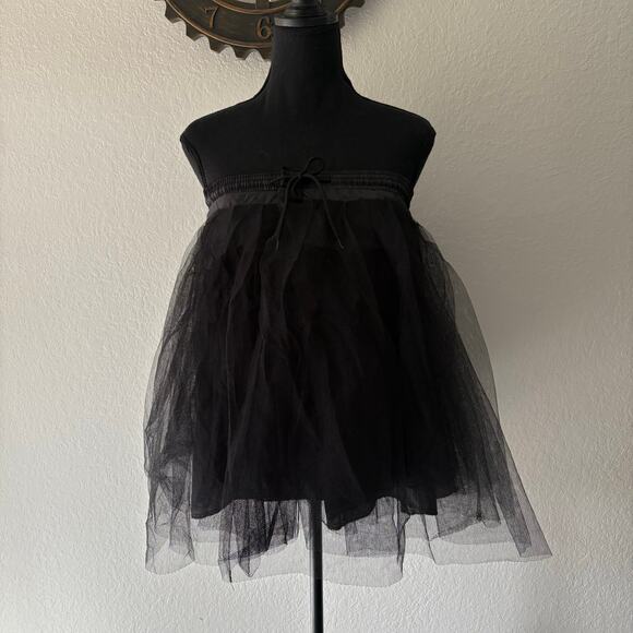 TULLE Strapless Top or Tutu Mini Skirt Sz S Gothcore Witchy Grungecore Costume - Picture 1 of 9